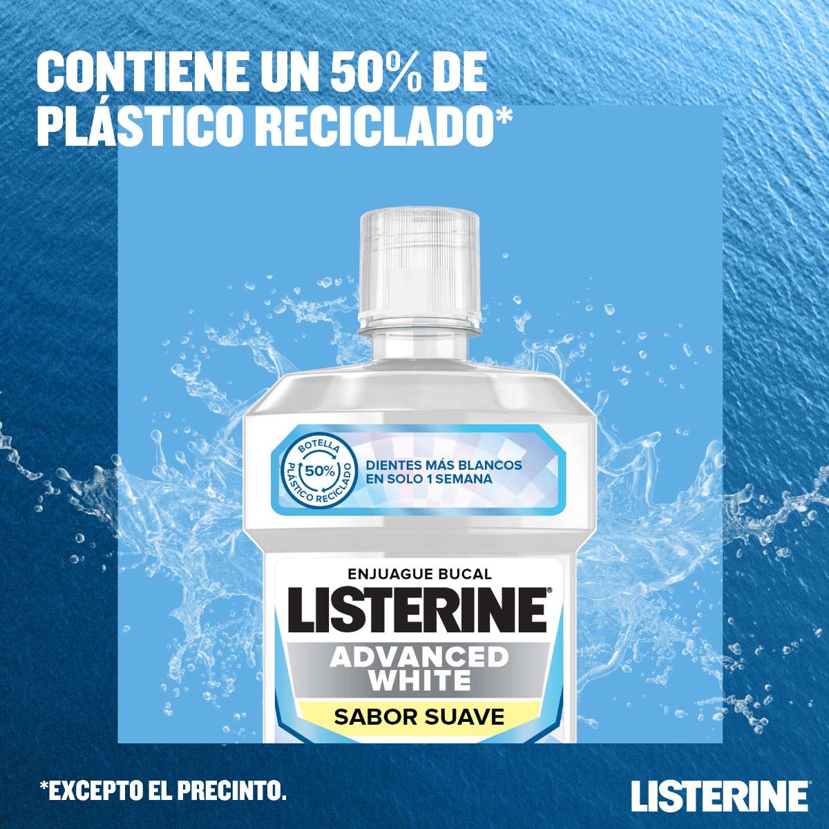 Enjuague Bucal LISTERINE® Advanced White Sabor Suave LISTERINE®